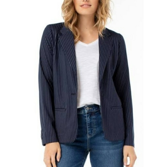 striped boyfriend blazer